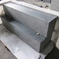 Chinese suppliers stepping stone marble and granite Black old granite steps in factory