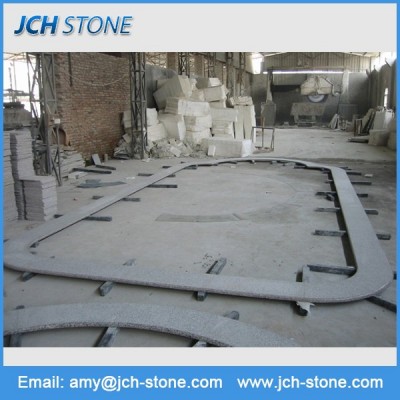 Hot sell custom design grey granite swimming pool edge tile