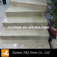 Outdoor Stone Steps Risers Yellow Granite Stairs