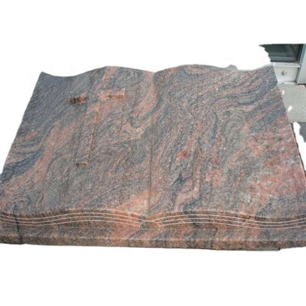 Indian multicolor red granite gravestone tombstone